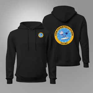 USS Constellation (CV-64) Aircraft Carrier Black Hoodie